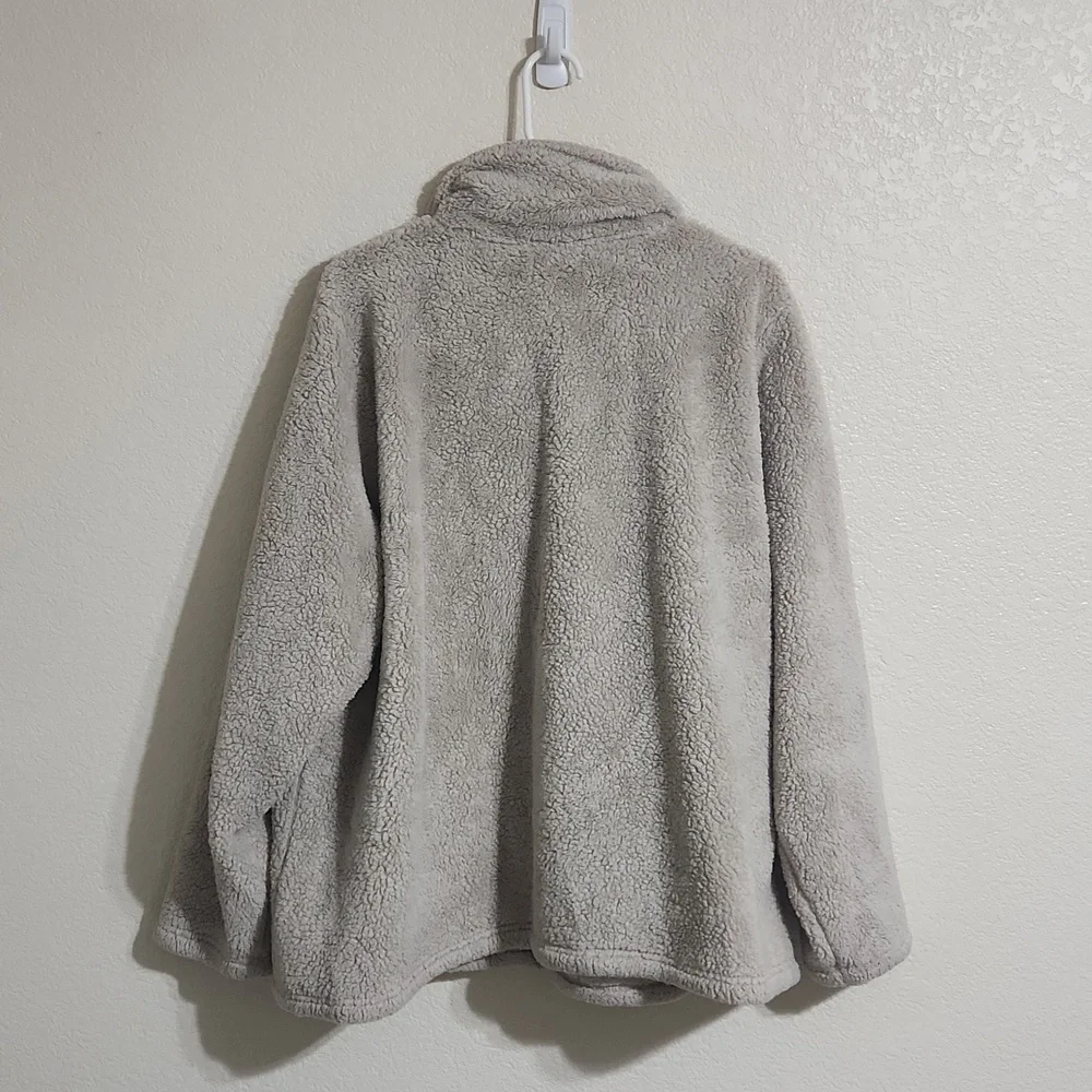 Torrid Sherpa Zip Up Jacket in Beige/Tan Size 4 (X) - Picture 6 of 11